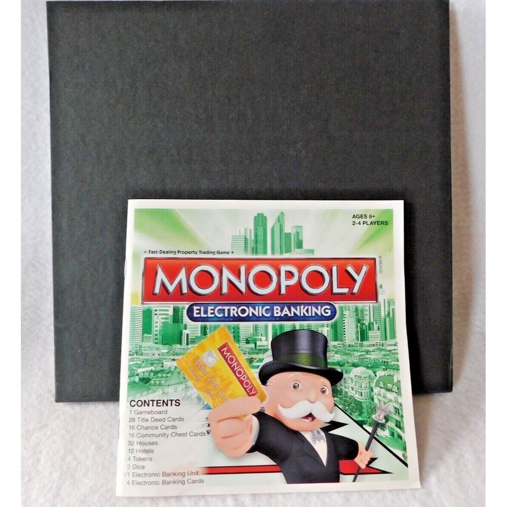Hasbro Monopoly Electronic Banking Game Replacement Board/ Instruction Booklet